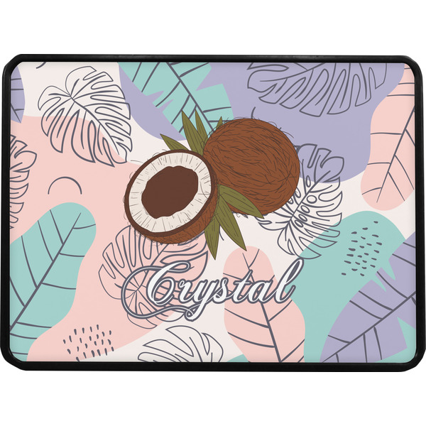 Coconut and Leaves Rectangular Car Hitch Cover w/ FRP Insert