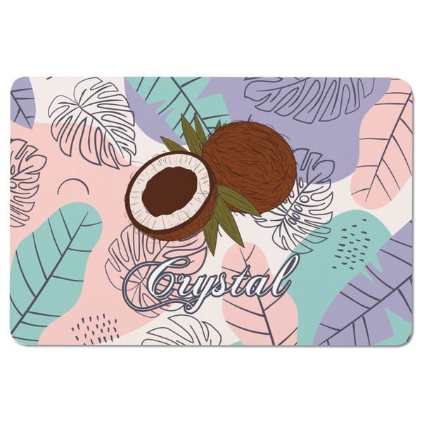 Coconut and Leaves Rectangular Fridge Magnet - FRONT
