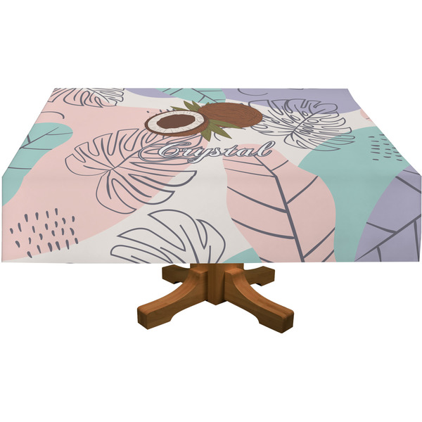 Coconut and Leaves Rectangular Tablecloths (Personalized)