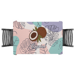 Coconut and Leaves Tablecloth - 58"x58" w/ Name or Text