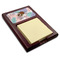 Coconut and Leaves Red Mahogany Sticky Note Holder - Angle