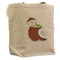 Coconut and Leaves Reusable Cotton Grocery Bag - Front View