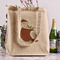 Coconut and Leaves Reusable Cotton Grocery Bag - In Context