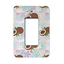 Coconut and Leaves Rocker Style Light Switch Cover - Single Switch