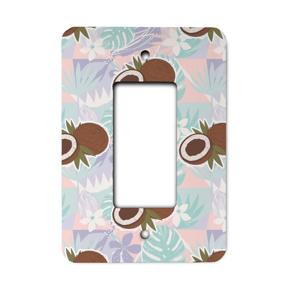 Custom Coconut and Leaves Rocker Style Light Switch Cover