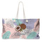 Coconut and Leaves Large Rope Tote Bag - Front View