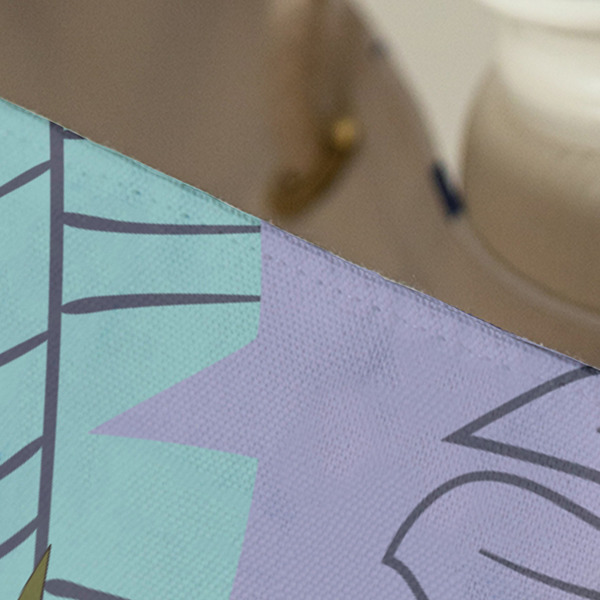 Coconut and Leaves Large Rope Tote - Close Up View