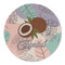Coconut and Leaves Round Linen Placemat (Personalized)