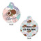 Coconut and Leaves Round Pet Tag - Front & Back
