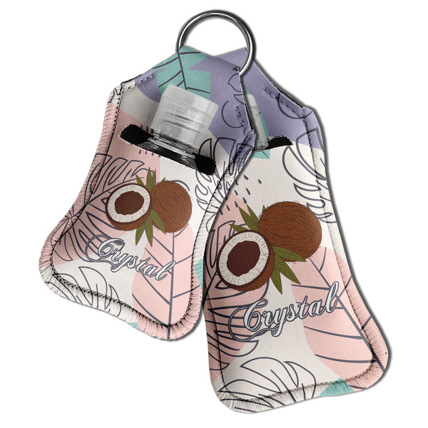 Coconut and Leaves Sanitizer Holder Keychain - Both in Case (PARENT)