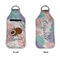 Coconut and Leaves Sanitizer Holder Keychain - Large APPROVAL (Flat)