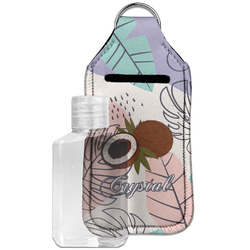 Coconut and Leaves Hand Sanitizer & Keychain Holder - Large (Personalized)
