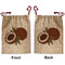 Coconut and Leaves Santa Bag - Front and Back
