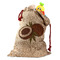 Coconut and Leaves Santa Bag - Front (stuffed w toys) PARENT