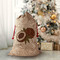 Coconut and Leaves Santa Bag - Front (stuffed)