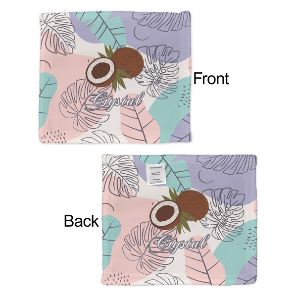 Coconut and Leaves Security Blanket - Front & Back View