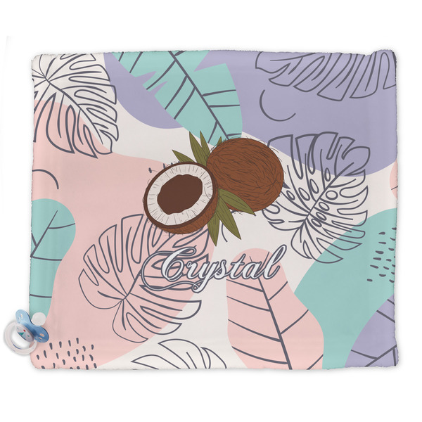Custom Coconut and Leaves Security Blanket (Personalized)