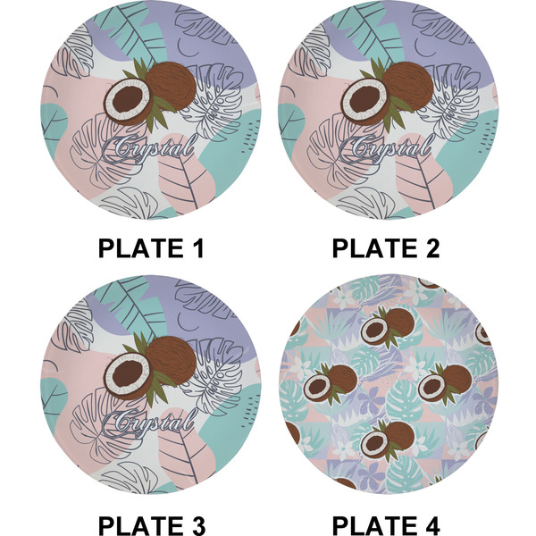Coconut and Leaves Set of Appetizer / Dessert Plates (Approval)