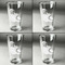 Coconut and Leaves Set of Four Engraved Beer Glasses - Individual View