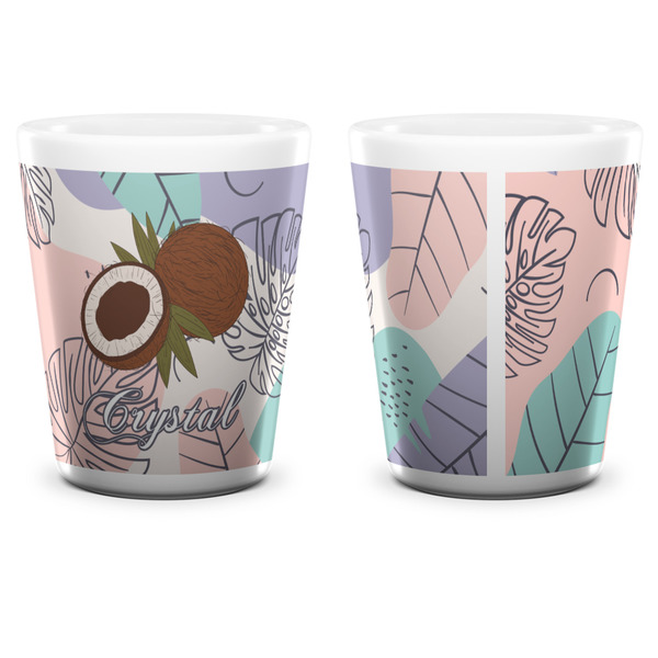 Coconut and Leaves Shot Glass - White - APPROVAL