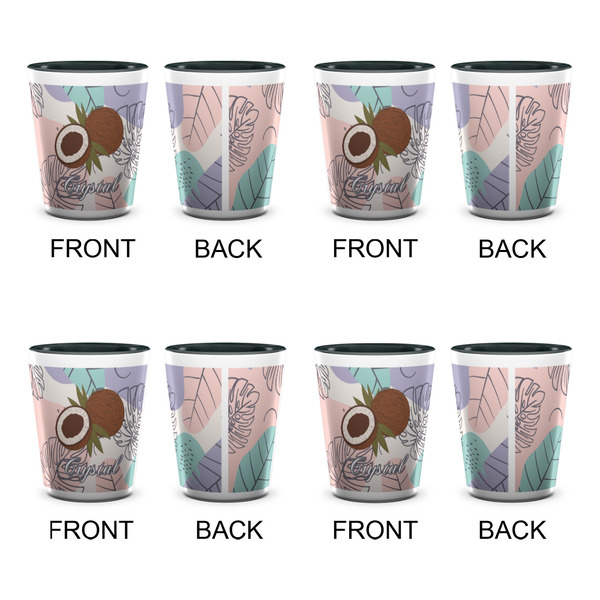 Coconut and Leaves Shot Glassess - Two Tone - Set of 4 - APPROVAL