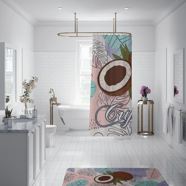 Coconut and Leaves Shower Curtain - 70"x83"