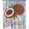 Coconut and Leaves Extra Long Shower Curtain - 70"x84" w/ Name or Text