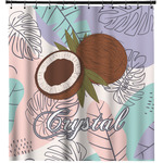 Coconut and Leaves Shower Curtain (Personalized)