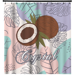 Coconut and Leaves Shower Curtain - 71" x 74" (Personalized)