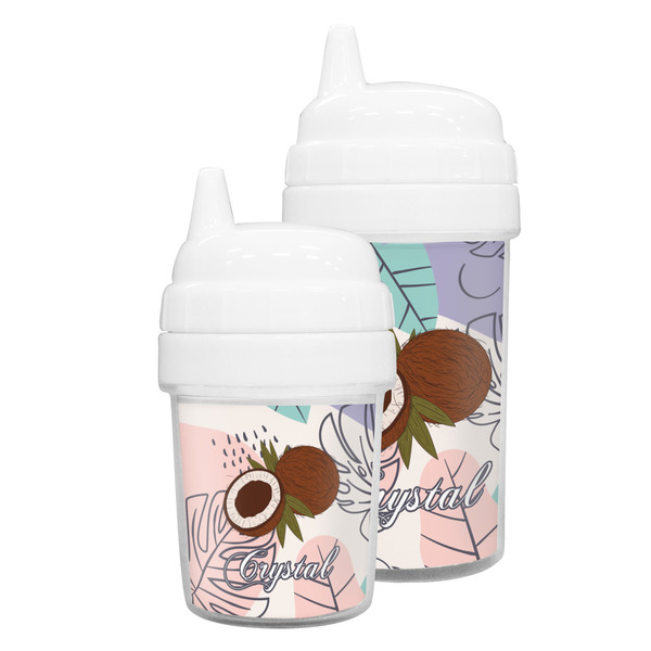 Coconut and Leaves Sippy Cups