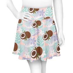 Coconut and Leaves Skater Skirt - Small