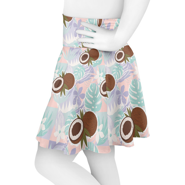 Coconut and Leaves Skater Skirt - Side