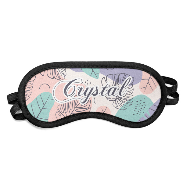 Custom Coconut and Leaves Sleeping Eye Mask - Small (Personalized)