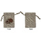 Coconut and Leaves Small Burlap Gift Bag - Front Approval
