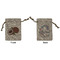 Coconut and Leaves Small Burlap Gift Bag - Front & Back (Personalized)