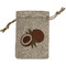 Coconut and Leaves Small Burlap Gift Bag - Front