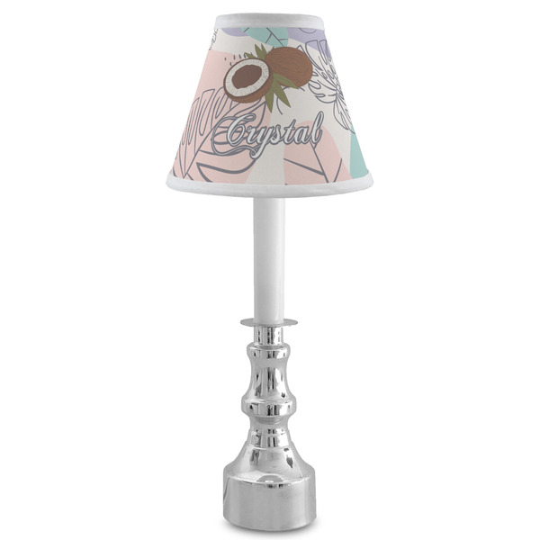 Coconut and Leaves Small Chandelier Lamp - LIFESTYLE (on candle stick)