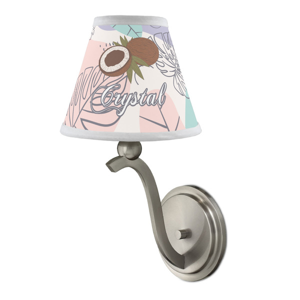 Coconut and Leaves Small Chandelier Lamp - LIFESTYLE (on wall lamp)