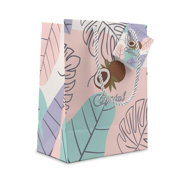 Custom Coconut and Leaves Small Gift Bag (Personalized)