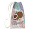 Coconut and Leaves Small Laundry Bag - Front View