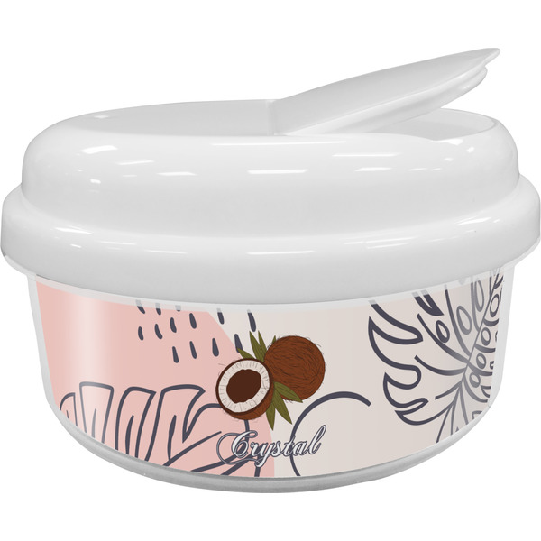 Custom Coconut and Leaves Snack Container (Personalized)