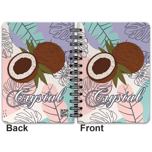 Coconut and Leaves Spiral Journal 5 x 7 - Apvl