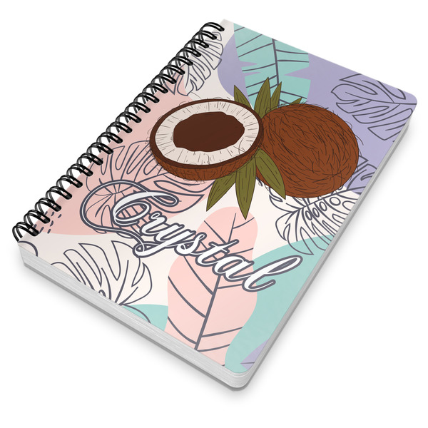 Coconut and Leaves Spiral Journal 7 x 10 - Main