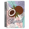 Coconut and Leaves Spiral Journal Large - Front View