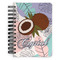 Coconut and Leaves Spiral Journal Small - Front View
