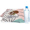 Coconut and Leaves Sports Towel Folded with Water Bottle