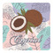 Coconut and Leaves Square Decal