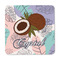 Coconut and Leaves Square Fridge Magnet - FRONT