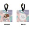 Coconut and Leaves Square Luggage Tag (Front + Back)