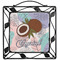 Coconut and Leaves Square Trivet w/ Name or Text